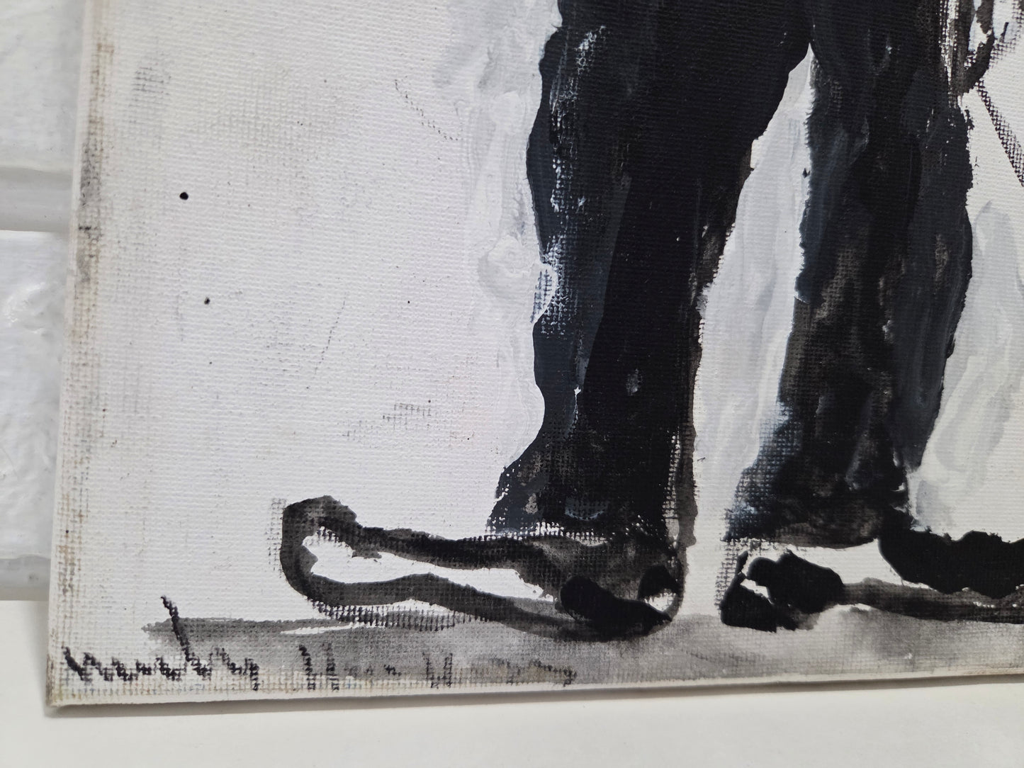 Original Painting On Canvas Charlie Chaplin Artwork Signed Art Film Decor 1 of 3