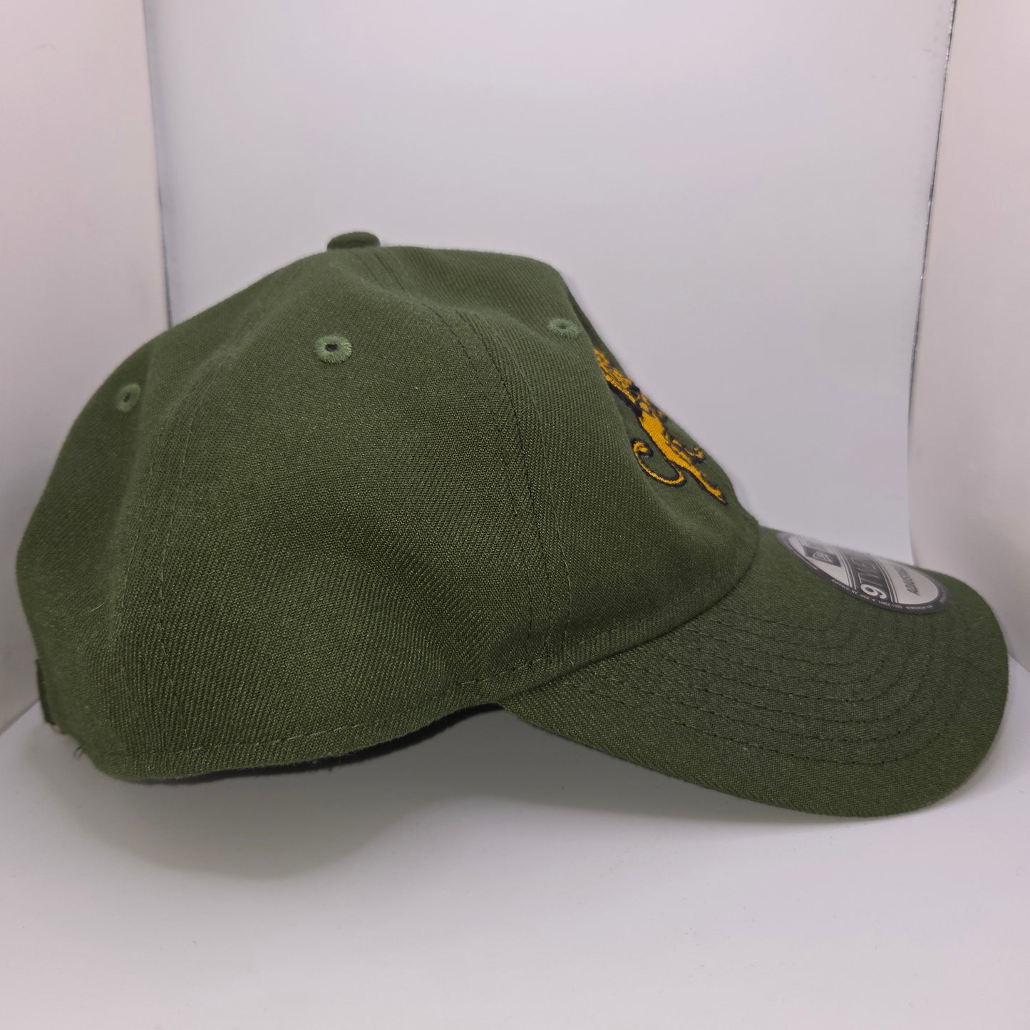 New Era 9Twenty Adjustable Cap Hat Lion Judah Rasta Olive Green Yellow Logo