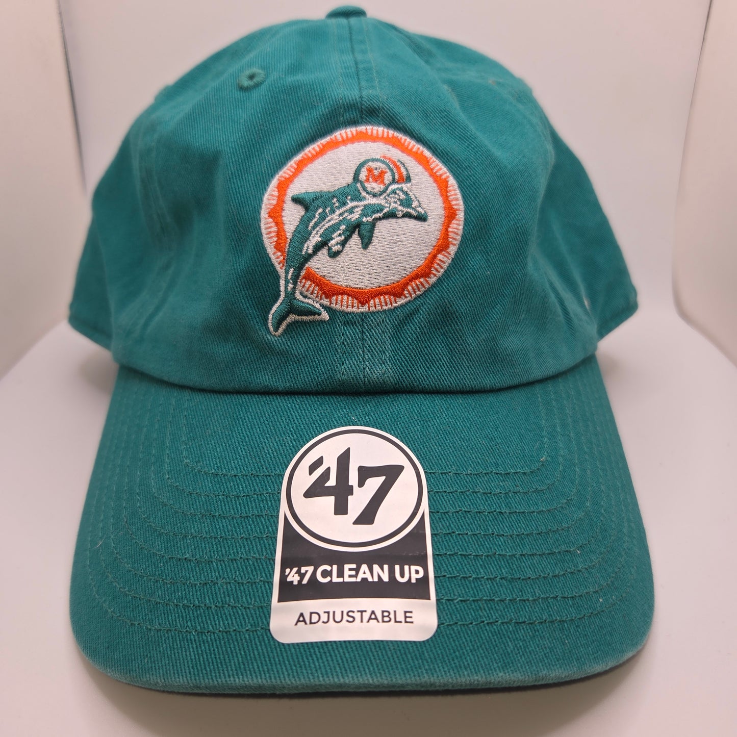 Miami Dolphins '47 Clean Up Adjustable Tailgate Teal Retro Logo Hat Football Cap