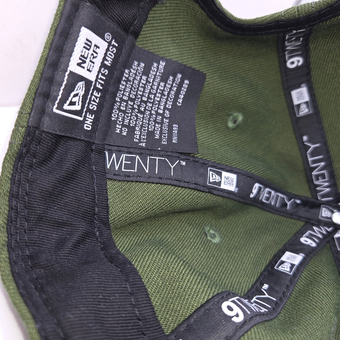 New Era 9Twenty Adjustable Cap Hat Lion Judah Rasta Olive Green Yellow Logo