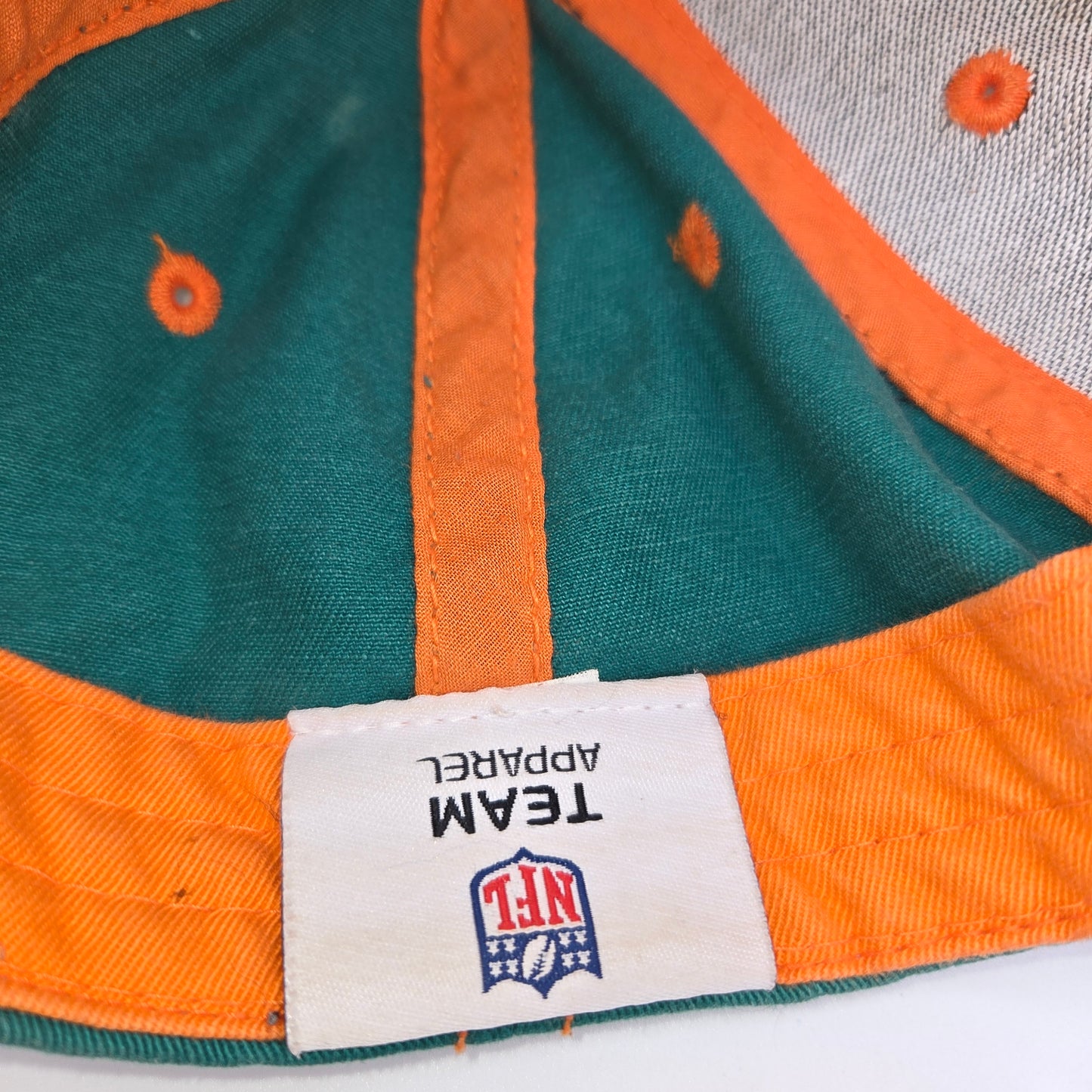 Vintage Miami Dolphins NFL Reebok Hat Cap Green Beige