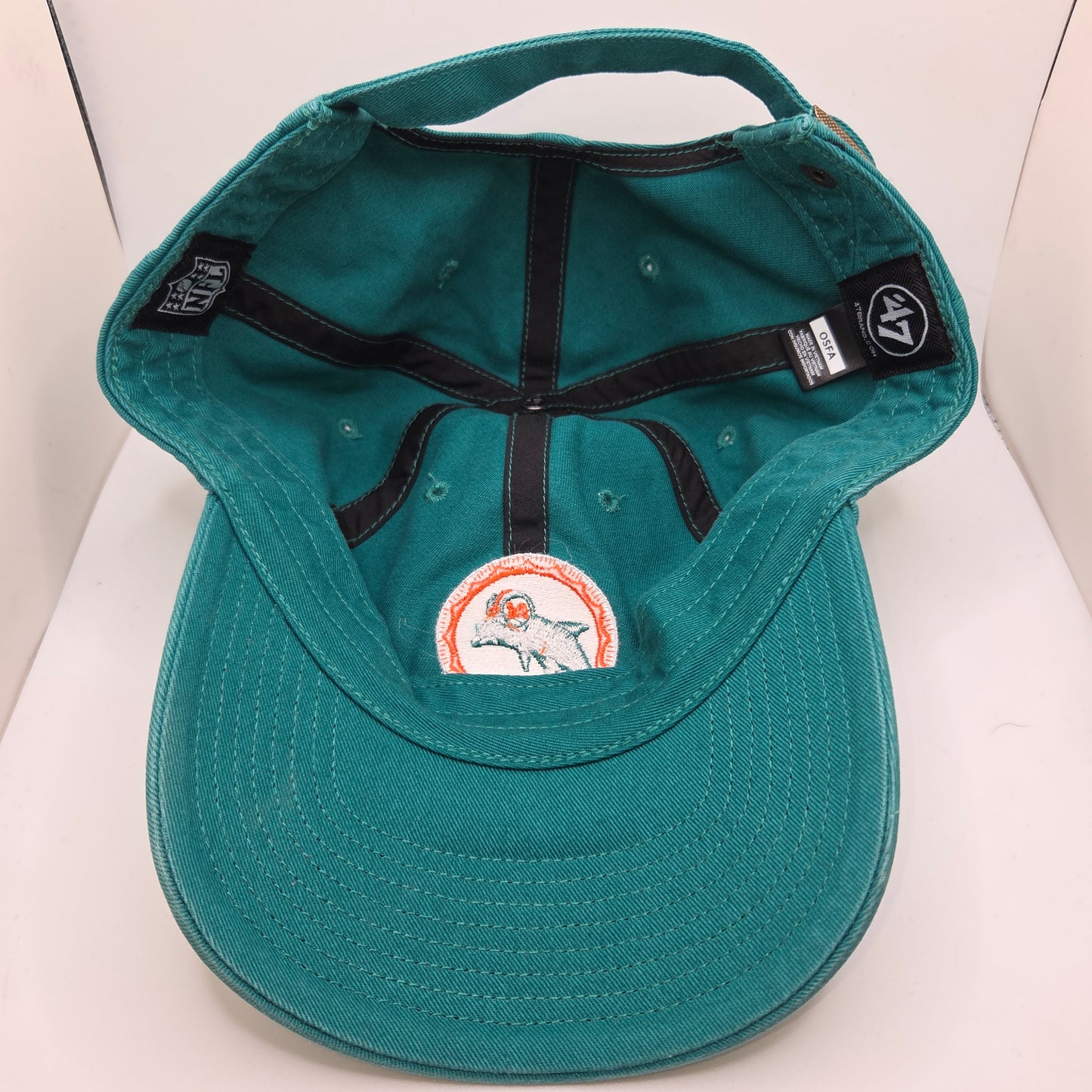 Miami Dolphins '47 Clean Up Adjustable Tailgate Teal Retro Logo Hat Football Cap