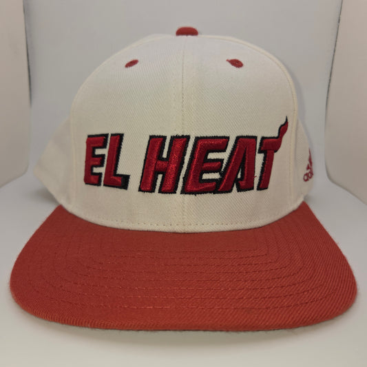 Adidas Miami Heat EL HEAT 2-Tone Snapback hat Basketball NBA Cap Noches Ene•BE•A
