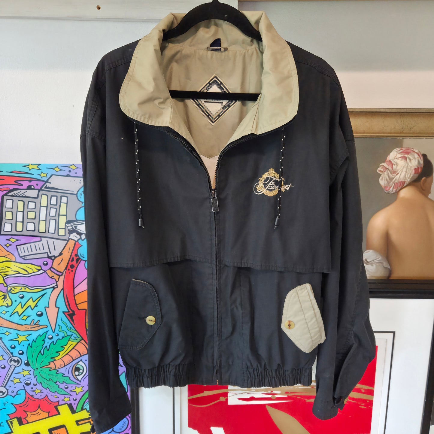 Gear For Sports Mens Windbreaker Jacket Fairmont Logo Vintage 90s Coat XL