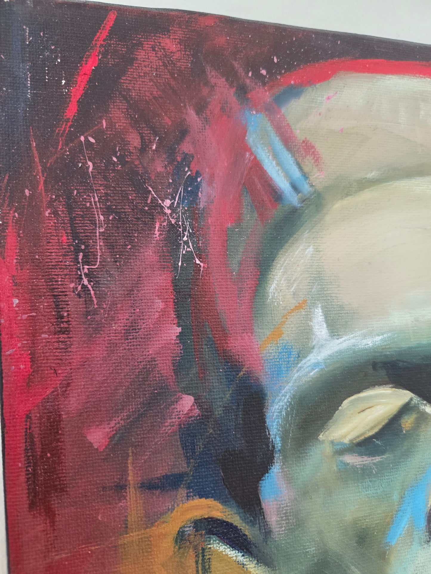 Original Frankenstein's Monster Acrylic Painting Boris Karloff Horror Art Canvas